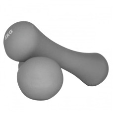 Гантель неопренова PowerPlay Spartacus 1х4 кг, сіра, код: PP_4126_4kg