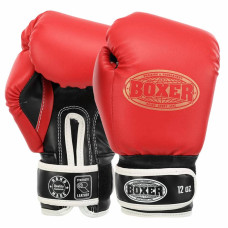 Рукавички боксерські Boxer Еліт кожвініл 14 унцій, червоний-чорний, код: 2022_14_R-S52