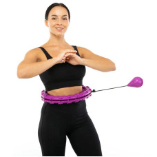 Обруч для схуднення регульований масажний з обтяжувачем FitGo Smart Hoop фіолетовий, код: FI-0753_V