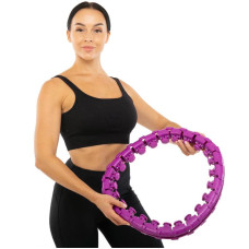 Обруч для схуднення регульований масажний з обтяжувачем FitGo Smart Hoop фіолетовий, код: FI-0753_V