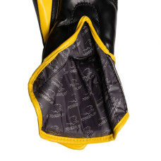 Боксерські рукавиці PowerPlay чорно-жовті 12 унцій, код: PP_3018_12oz_Black/Yellow