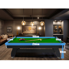 Більярдний стіл Thunder 7FT 2140х1220х810 мм, зелений-чорний, код: BOLD-BLACK-7FT-IN