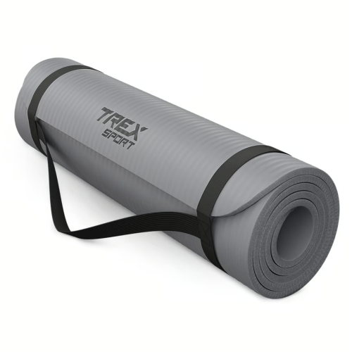 Килимок для йоги Trex Sport TX-018NGM NBR 1см 180х60 сірий,код: 5902308231863