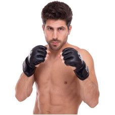 Рукавички для змішаних єдиноборств MMA Top King Extreme шкіряні S, чорний, код: TKGGE_SBK