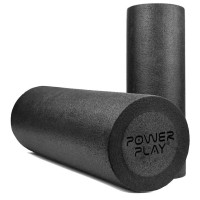 Масажний ролик (роллер) гладкий PowerPlay Fitness Roller Чорний (45x15см.), код: PP_4021_Black_(45*15)