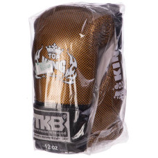 Рукавички боксерські  Top King Super Snake шкіряні 16 унцій, чорний-золотий, код: TKBGEM-02_16BK-S52
