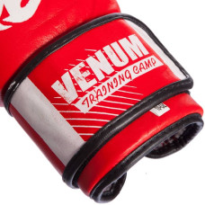 Рукавички боксерські Venum шкіряні, 12 унцій, червоний, код: MA-0701_12R