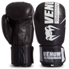 Рукавички боксерські Venum шкіряні, 12 унцій, червоний, код: MA-0701_12R