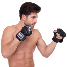 Рукавички для змішаних єдиноборств MMA Top King Ultimate шкіряні M, чорний, код: TKGGU_MBK