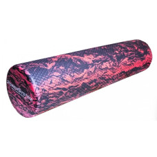Масажний ролик (роллер) гладкий Power System PS-4089 Hexa Camo Roller 600х150 мм, чорний-червоний, код: PS_4089BR-0
