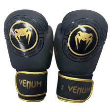 Боксерські рукавички Venum 12oz, чорний, код: VM8825-12BL-WS