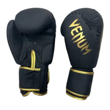 Боксерські рукавички Venum 12oz, чорний, код: VM8825-12BL-WS