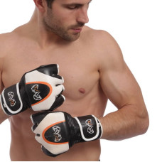 Рукавички для змішаних єдиноборств FitBox MMA Riv XL чорний, код: MA-3305_XLBK