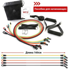 Набір еспандерів WCG T15 для фітнесу з чохлом, код: T15-IF