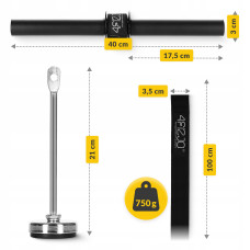 Тренажер для зап"ясть та передпліч 4Fizjo Wrist Roller, чорний, код: P-5905973400350