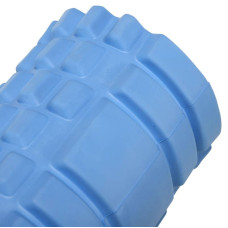 Ролер масажний циліндр (ролик мфр) FitGo Grid Combi Roller EVA, 320x130 мм, блакитний, код: FI-5846_N