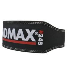 Пояс шкіряний для важкої атлетики MadMax Full leather S, чорний, код: MFB-245_S