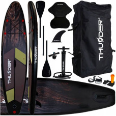 Надувна SUP дошка Thunder Wood з веслом, 3200х760х150 мм, чорний, код: SUP-WOOD