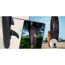 Надувна SUP дошка Thunder Wood з веслом, 3200х760х150 мм, чорний, код: SUP-WOOD