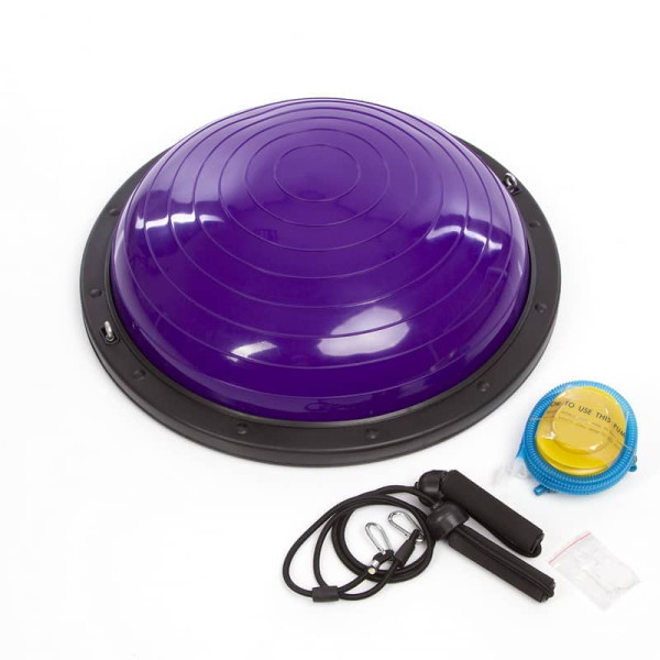 Балансировочная платформа з еспандерами FitGo Bosu фіолетовий, код: FI-1924_V