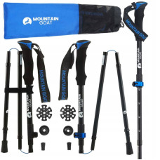 Трекінгові палиці Mountain Pro+ 43-130 см, чорний-синій, код: P-5907739318244
