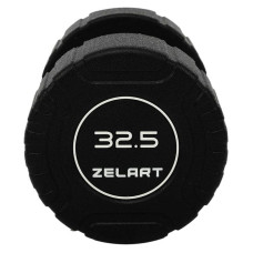 Гантель цільна професійна CPU покриття Zelart 1х32,5кг, чорний, код: TA-3111-32_5