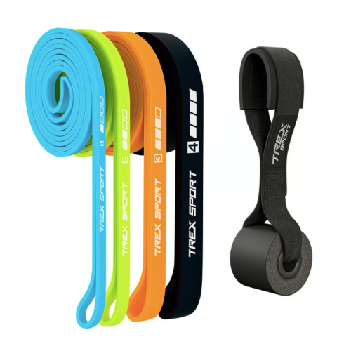 Набір резинок для фітнесу Trex Sport TX-004PB Power Band 4в1 2-41кг, код: 5902308237315