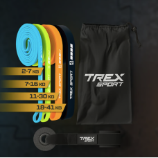 Набір резинок для фітнесу Trex Sport TX-004PB Power Band 4в1 2-41кг, код: 5902308237315