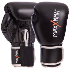 Рукавички боксерські Maxxmma на липучці 12 унцій, чорний, код: GB01S_12BK