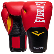 Рукавички боксерські Everlast Pro Style Elite 16 унцій, червоний-чорний, код: P00001200-S52