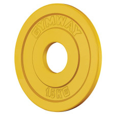 Диск тренувальний олімпійський GymWay 1,5 кг, жовтий, код: MP-1.5K-IA