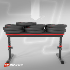 Лавка тренувальна Hop-Sport HS-1025 Pro для жиму горизонтальна регульована, код: 5902308224308
