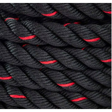 Канат тренувальний для кроссфіта 4Fizjo Battle Rope 15 м, чорний, код: P-5907739312266