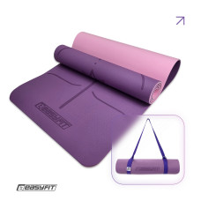 Килимок для йоги та фітнесу EasyFit Polarity Padma з ремнем, код: EF-A19241s-VP