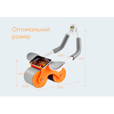 Ролик для пресу EasyFit зі зворотним механізмом та лічильником, код: EF-1357-EF