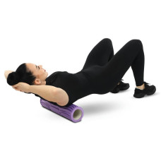 Ролер масажний циліндр (ролик мфр) FitGo Grid Spine Roller, 450x110 мм, фіолетовий, код: FI-9390_V