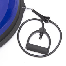 Балансировочная платформа цільна FitGo BOSU з двома еспандерами 570 мм, чорний-блакитний, код: FI-1935_N