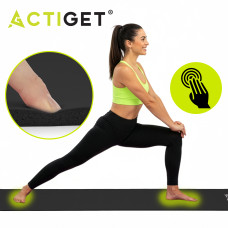 Килимок для йоги та фітнесу Actiget NBR 183 x 61 x 1 cм, чорний, код: ACT0020