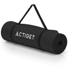 Килимок для йоги та фітнесу Actiget NBR 183 x 61 x 1 cм, чорний, код: ACT0020