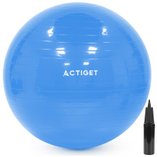 М'яч для фітнесу (фітбол) Actiget 75 см з насосом Blue, код: ACT0147