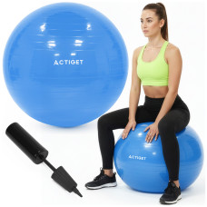 М'яч для фітнесу (фітбол) Actiget 75 см з насосом Blue, код: ACT0147