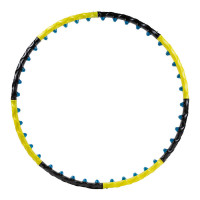 Обруч розбірний FitGo, 2 ряди магнітних кульок, жовто-чорний., код: JS-6001