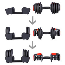 Гантелі 3в1 HMS SGR18 Pro Set 20 кг, код: 5907695553574-IN