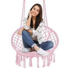 Підвісне крісло-гойдалка (плетене) Springos Pink, код: SPR0042