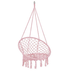 Підвісне крісло-гойдалка (плетене) Springos Pink, код: SPR0042