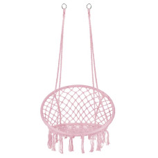 Підвісне крісло-гойдалка (плетене) Springos Pink, код: SPR0042