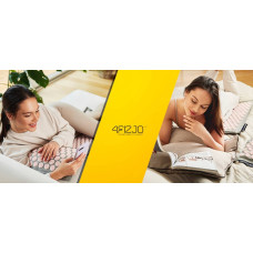Килимок акупунктурний з подушкою 4Fizjo Eco Mat Аплікатор Кузнєцова 620х480 мм, Grey/Pink, код: P-5907739312174