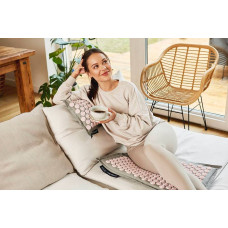 Килимок акупунктурний з подушкою 4Fizjo Eco Mat Аплікатор Кузнєцова 620х480 мм, Grey/Pink, код: P-5907739312174
