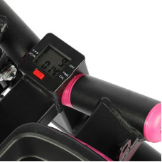 Міні-степпер поворотний з еспандерами SportVida Black/Pink, код: SV-HK0358