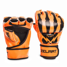 Рукавички для змішаних єдиноборств MMA Zelart розмір L, помаранчевий-чорний, код: BO-1395_LORBK
